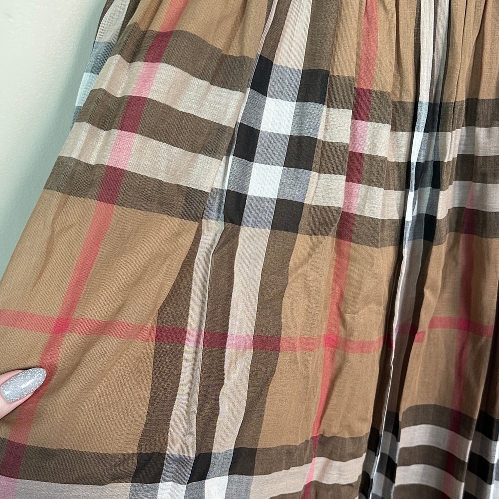 🆕 Burberry Delilah Women’s Toupe Brown Check Dress 6 US - Picture 9 of 9